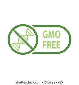 gmo free icon organic food sign