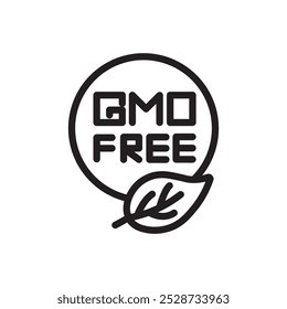 gmo free icon Outline vector for web ui