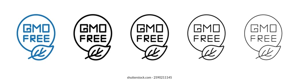 gmo free icon Outline vector logo for web ui