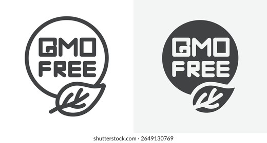 gmo free icon Outline vector sign