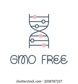 gmo free icon over white