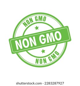 GMO free icon. Vector green non GMO logo sign for healthy food package design.