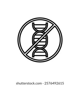 gmo free icon vector outline logo sign