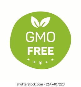 GMO free icons. GMO free label. Healthy organic food concept. GMO free design elements for tags, product packag, food symbol, emblems, stickers. Vector