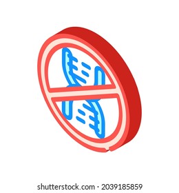 gmo free isometric icon vector. gmo free sign. isolated symbol illustration