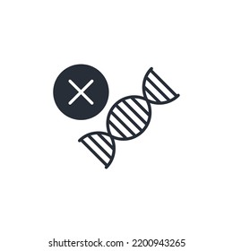 GMO free line icon. Simple element illustration. GMO free concept outline symbol design.