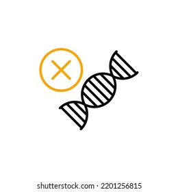GVO-freies Symbol Einfache Elementgrafik. GVO-freies Konzept, Symboldesign.