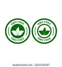 GMO free logo badge design. Suitable for information