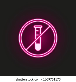 GMO free neon style icon. Simple thin line, outline vector of gmo icons for ui and ux, website or mobile application