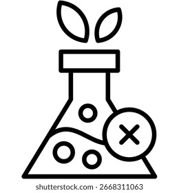 Icono de insignia sin OMG, sin modificación genética