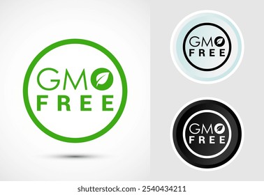 GMO Free Product Icon Design Illustration, Icon For Web and mobile application