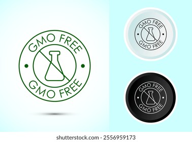 GMO Free Product Icon Design Illustration, Icon For Web and mobile application