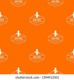 Gmo free product pattern vector orange for any web design best