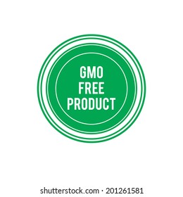 Gmo free product vector shape