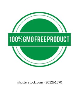 Gmo free product vector shape