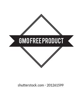 Gmo free product vector shape