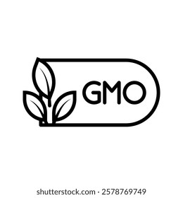 Gmo Free Silhouette Icon. Non Gmo, Vegan Food Glyph Green Badge. Healthy Symbol Set. Organic Bio Product Label. 100 Percent Ecology Natural. Eco Stamp Logo. Isolated Vector Illustration.