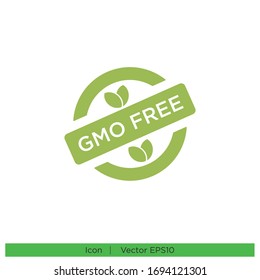 GMO free stamp icon design element vector eps 10