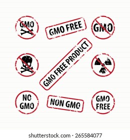 Gmo Free Stamps Set Stock Vector (Royalty Free) 265584077 | Shutterstock