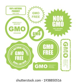 GMO free stamps, stickers and labels