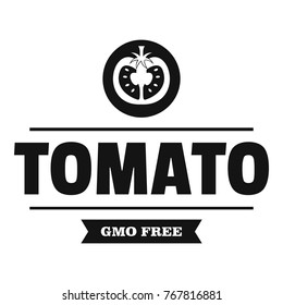 Gmo free tomato logo. Simple illustration of gmo free tomato vector logo for web