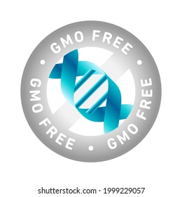 GMO free vector icon badge design, NON GMO, bio, organic, natural
