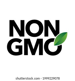 GMO free vector icon badge design, NON GMO, bio, organic, natural
