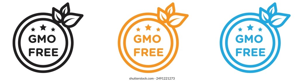 gmo libre Vector logo set colección para Web App ui