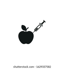 gmo fruit vector icon on white background