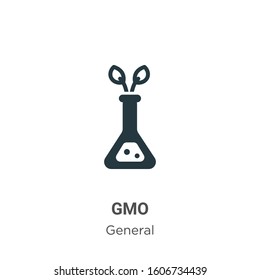 Gmo glyph icon vector on white background. Flat vector gmo icon symbol sign from modern general collection for mobile concept and web apps design.
