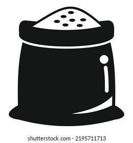 Gmo grain sack icon simple vector. Agriculture food. Modified test
