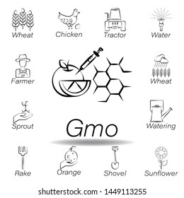 gmo hand draw icon. Element of farming illustration icons. Signs and symbols can be used for web, logo, mobile app, UI, UX