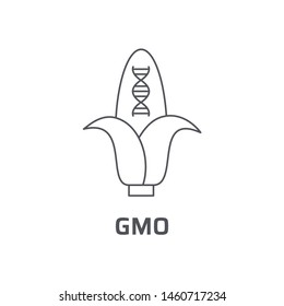 Gmo icon. Trendy modern flat linear vector gmo icon on white background from thin line general collection, editable outline stroke vector illustration
