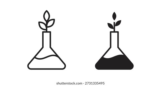 GMO icons on white background. Line vector sign, symbol for web and mobile