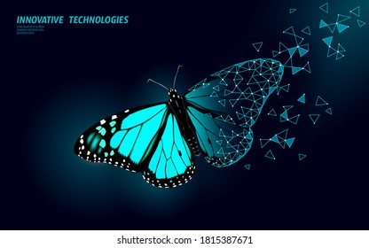 GMO insect gene modified plant. Science chemistry biology genetics engineering innovation organic eco food technology 3D render geometric background template. banner vector illustration