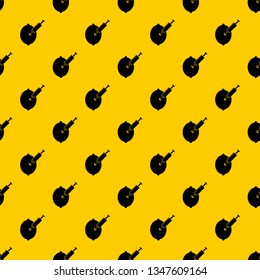 GMO lemon with syringe pattern seamless vector repeat geometric yellow for any design
