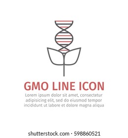 GMO line icon.. Vector sign for web graphic.
