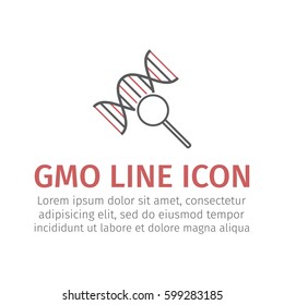 Gmo line icon.. Vector sign for web graphic.