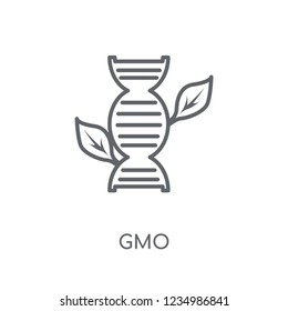 gmo linear icon. Modern outline gmo logo concept on white background from General collection. Suitable for use on web apps, mobile apps and print media.