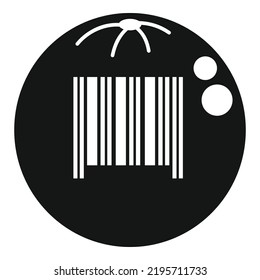 Icono de fruta naranja gmo vector simple. Adn agrícola. Genoma de medicina