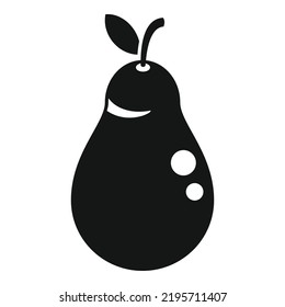 Icono de pera de gmo simple vector. Alimentos agrícolas. Genoma de medicina