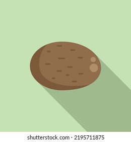 Gmo potato icon flat vector. Dna food. Gene medicine