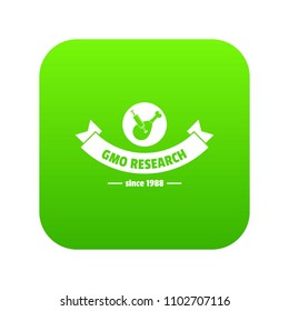 Gmo research chicken icon green vector isolated on white background