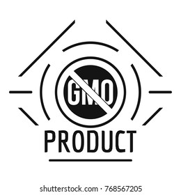 Gmo stop logo. Simple illustration of gmo stop vector logo for web