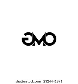 gmo typography letter monogram logo design