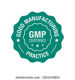 GMP certified, good manufacturing practice icon. Vector illustration