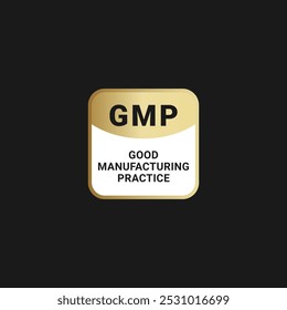 gmp certified logo or gmp certified label for product. Good Manufacturing Practices. Gmp certified logo for food products that require a certificate. Gmp seal vector.