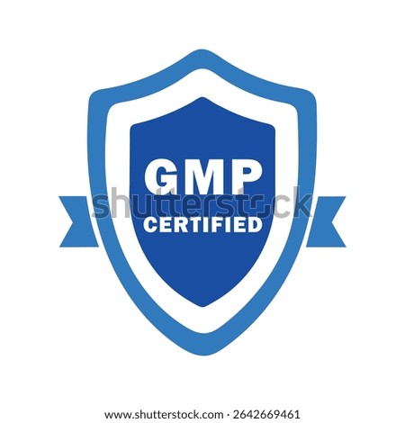 GMP Certified Quality Seal Label Stamp PNG Design With Transparent Background 