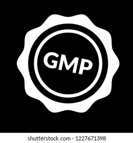 GMP (Good Manufacturing Practice) icon,emblem, label, badge,sticker, logo. Designed for your web site design, logo, app, UI