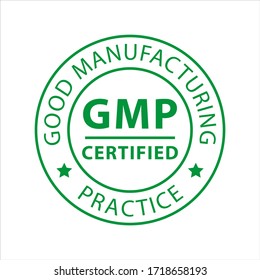 GMP - Good manufacturing practice vector stamp on white background